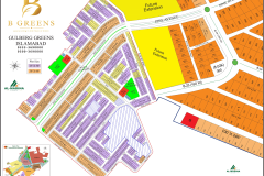 Official Master Plan & Block Layout Map of B Greens, Gulberg Greens