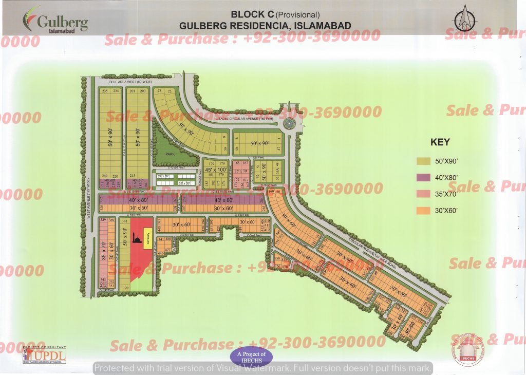 Gulberg Residencia Block C Map