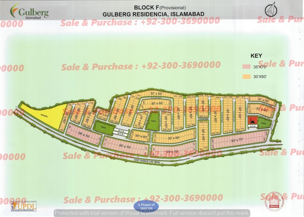 Gulberg Residencia Block F Map