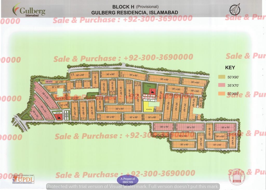 Gulberg Residencia Block H Map