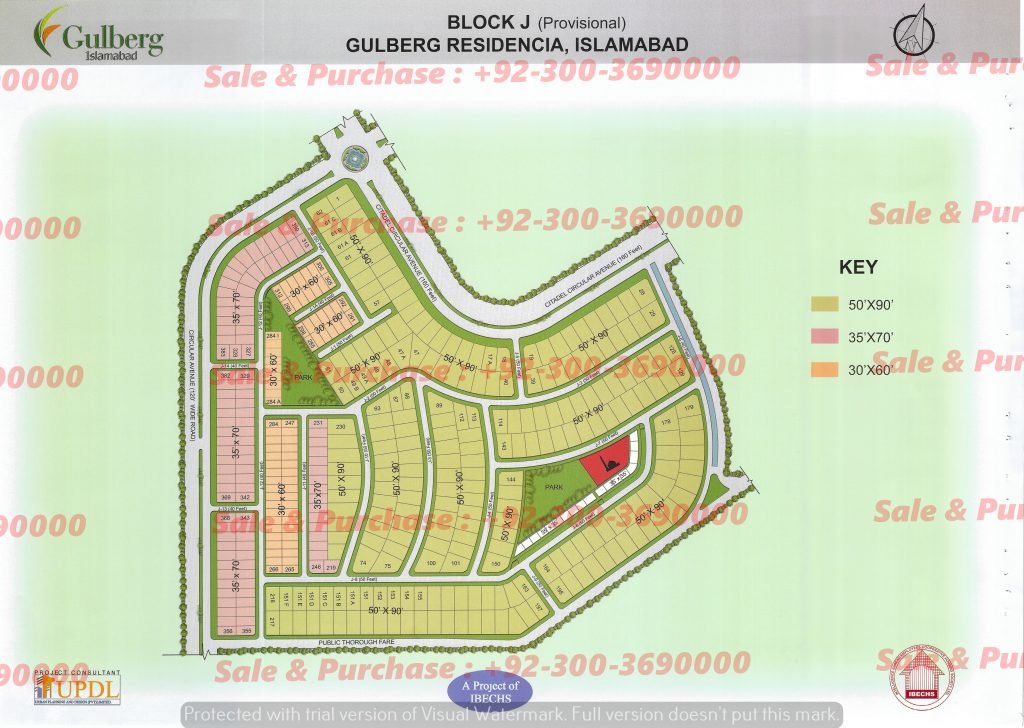 Gulberg Residencia Block J Map
