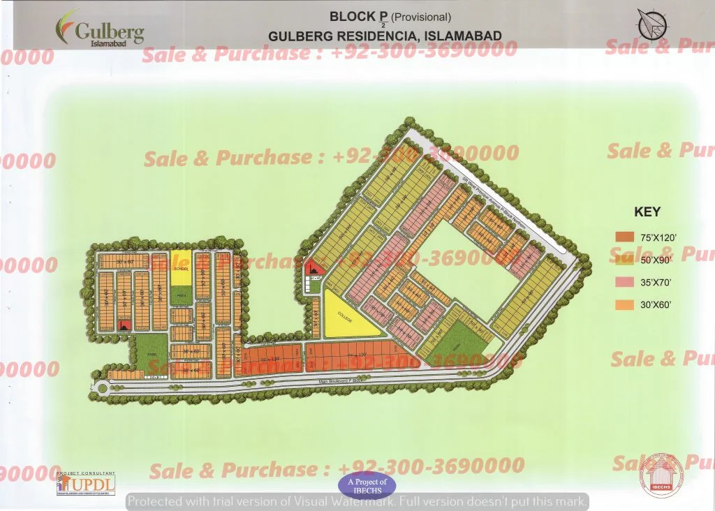 Gulberg Residencia Block P-2 Map