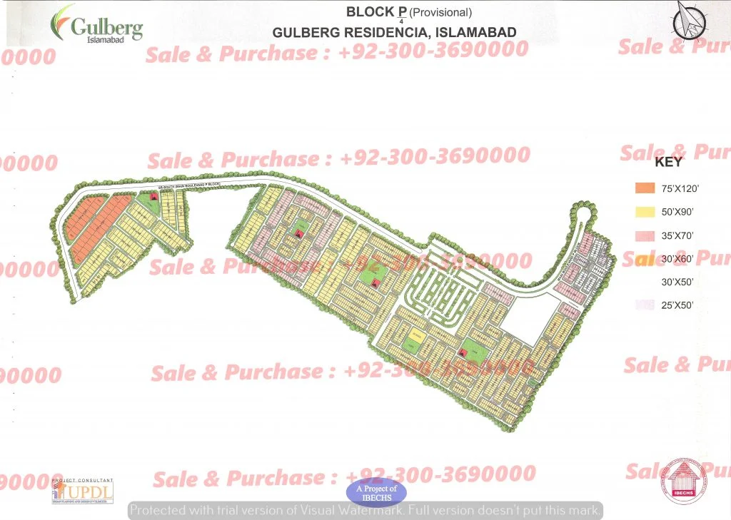 Gulberg Residencia Block P-4 Map