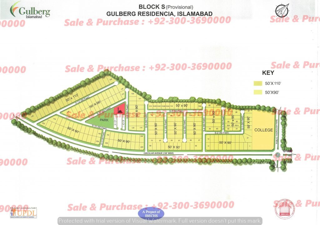 Gulberg Residencia Block S Map