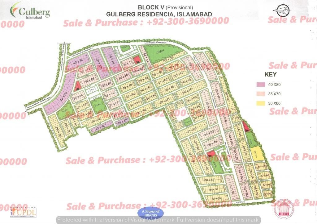 Gulberg Residencia Block V Map