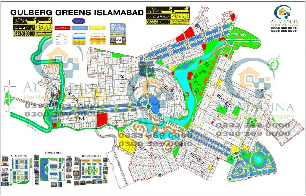 Gulberg Greens Islamabad New Map