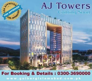 aj towers gulberg greens islamabad