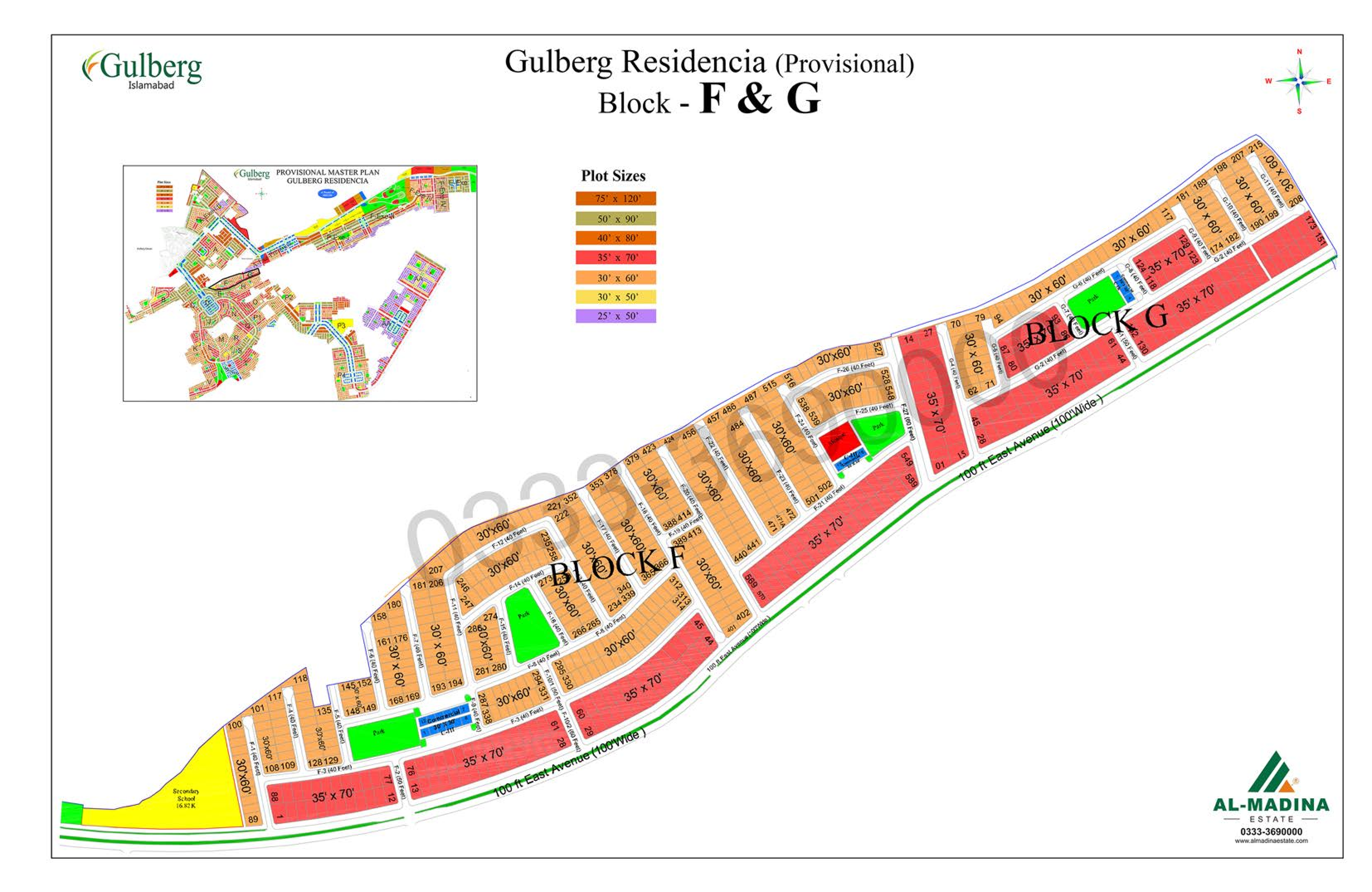 Gulberg Residencia Block F Map