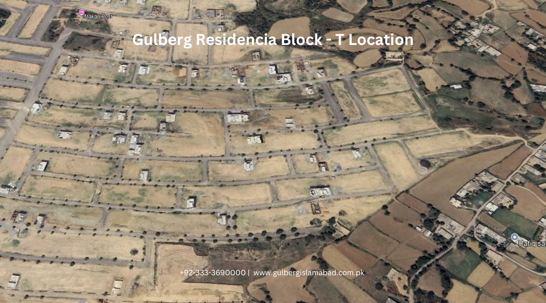 Gulberg Residencia Block t Location