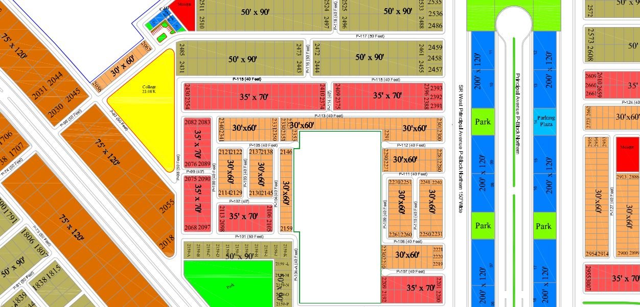 7 Marla Non-Developed Plot for Sale in Block P2, Gulberg Residencia