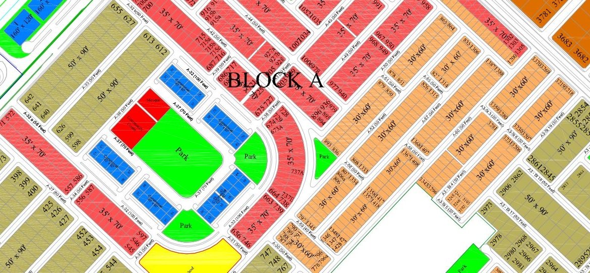 7 Marla semi-developed plot in Block A of Gulberg Residencia