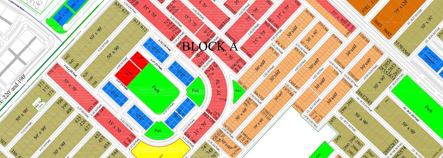 7 Marla semi-developed plot in Block A of Gulberg Residencia