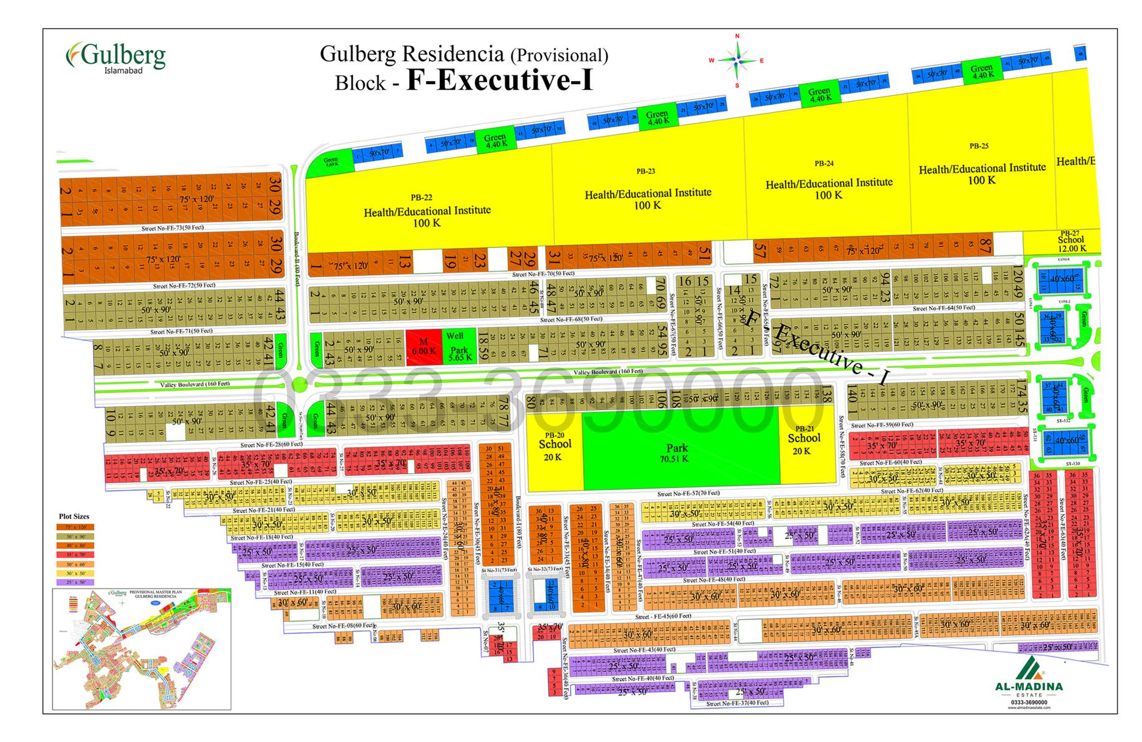 Gulberg Residencia F Executive - 1 Map