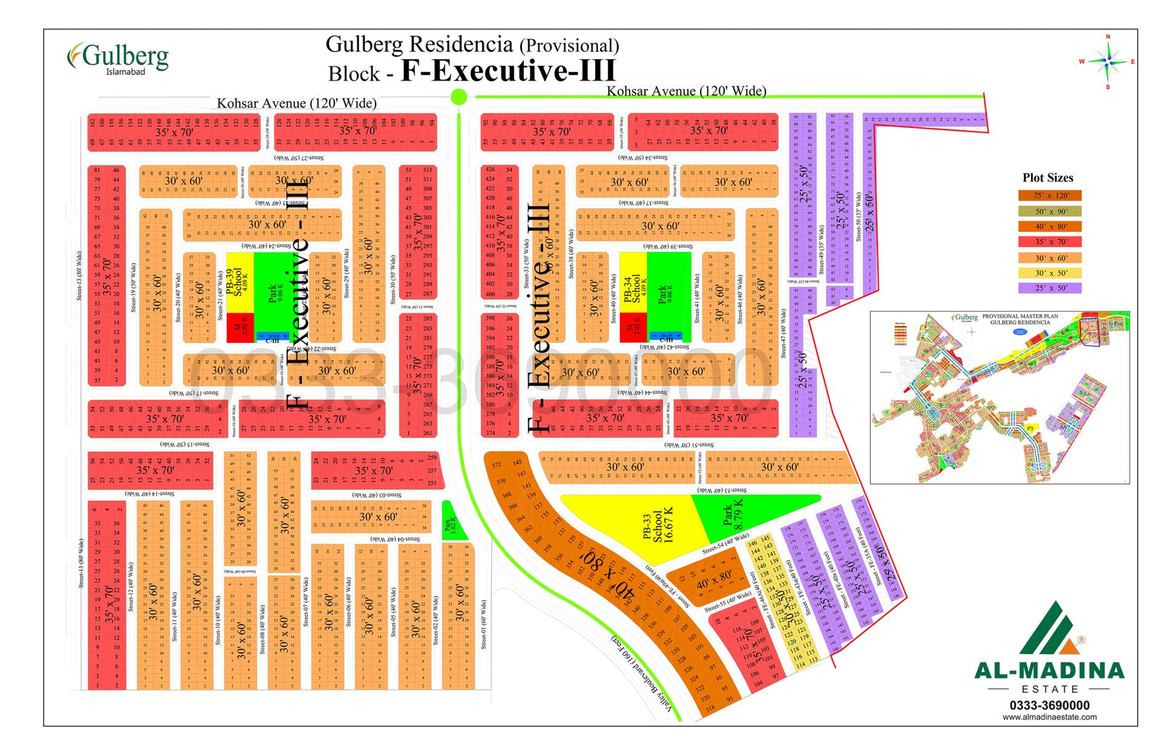 Gulberg Residencia F Executive - 3 Map