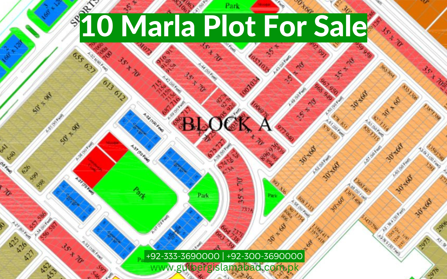 10 Marla Developed Plot for Sale in Block A, Gulberg Residencia, Islamabad