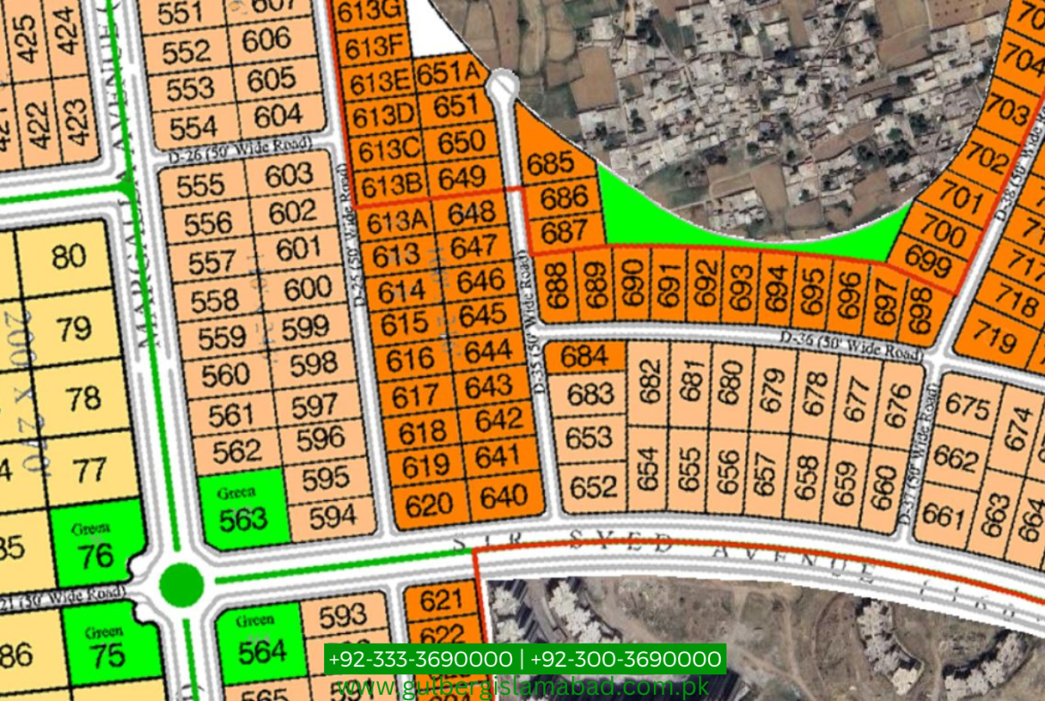 4 Kanal Non-Developed Farmhouse Plot for Sale in Block D, Gulberg Greens, Islamabad