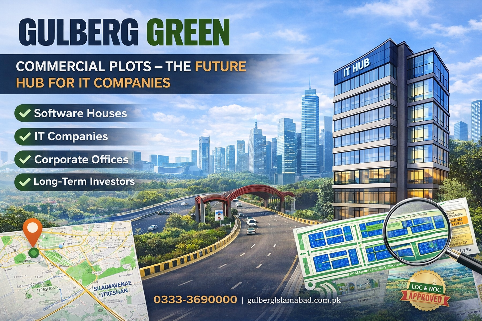 Gulberg Green Commercial Plots for IT Companies