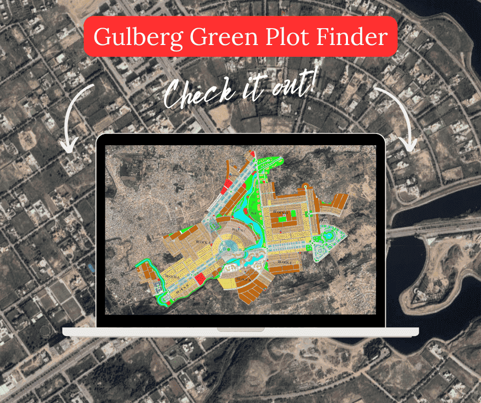 Digital map and plot finder tool for Gulberg Greens Islamabad residential and commercial sectors