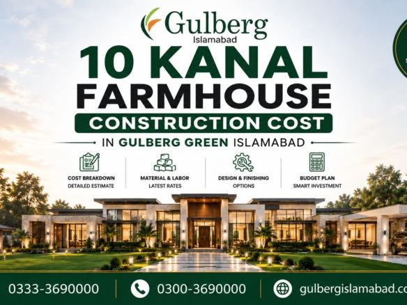 10 Kanal Farmhouse Construction Cost in Gulberg Green Islamabad (2026)